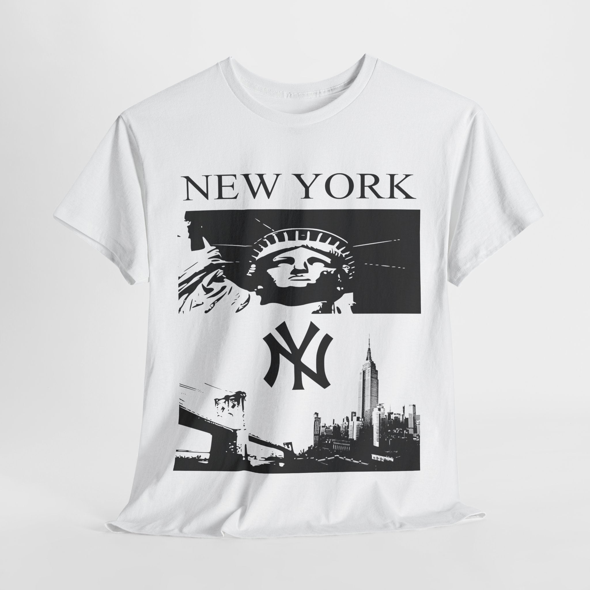 Statue of Liberty & NYC Skyline - T Shirt