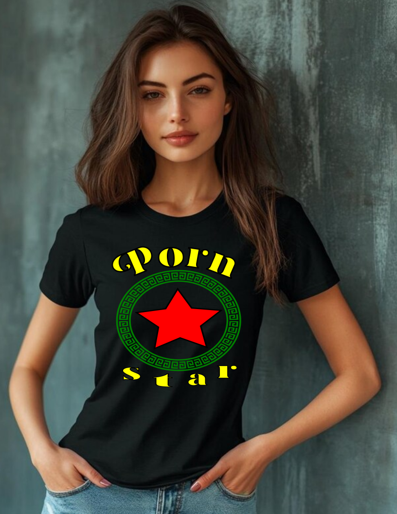 Porn Star - Adult - XXX - X Rated - T Shirt (Crew)