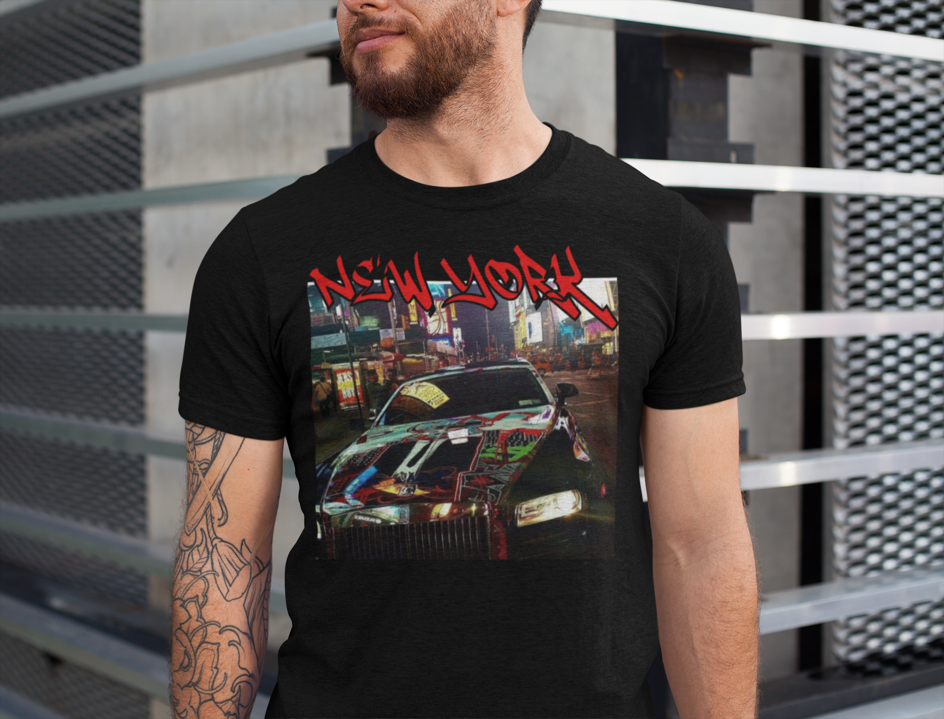 New York City, Times Sqaure, Rolls Royce, T Shirt